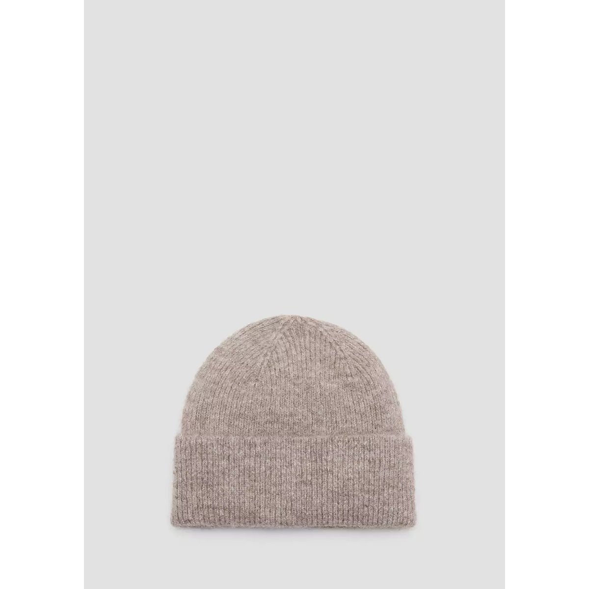 Bonnet maille côtelée marron moyen, MANGO