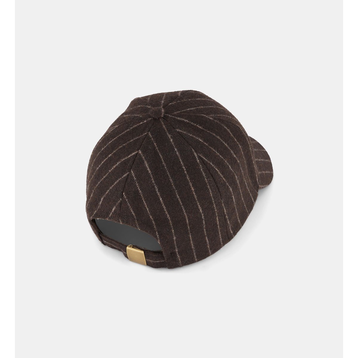 Casquette baseball rayée feutrée marron, GALERIES LAFAYETTE