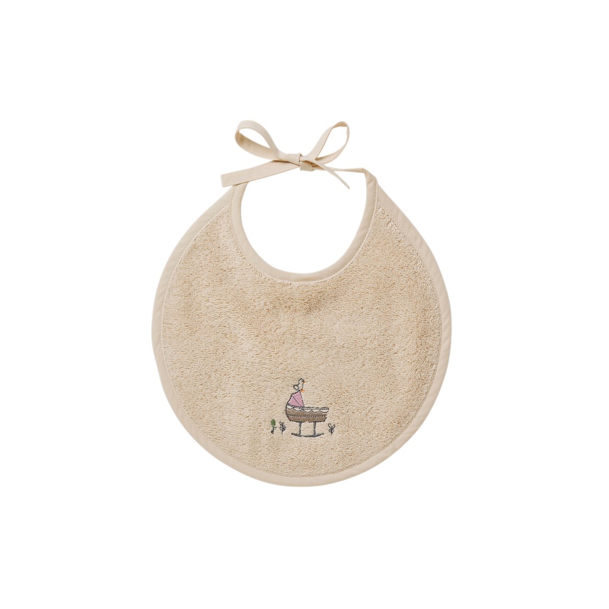 Mini bavoir coton INSTANT naturel, CARRE BLANC