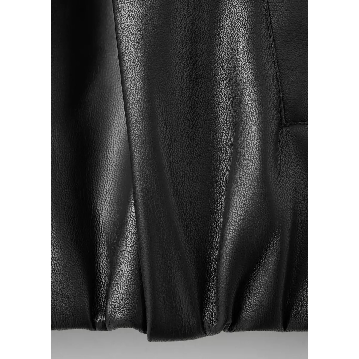 Veste effet cuir fermeture zip noir, MANGO TEEN