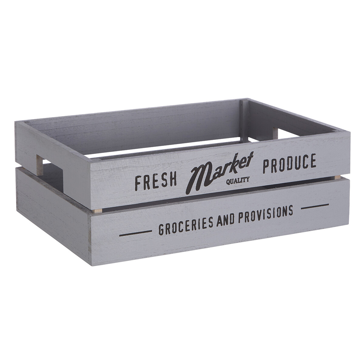 Set of 3 Grey Rustic Provisions Crates in Natural Wood grey, SO'HOME