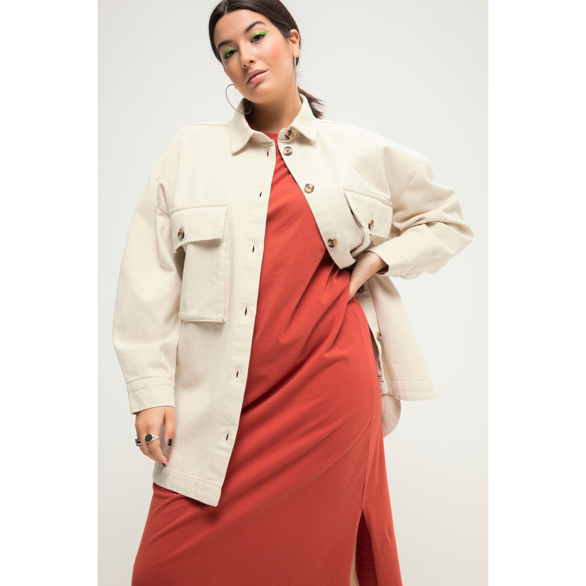 Veste oversized style chemisier avec col craie, STUDIO UNTOLD