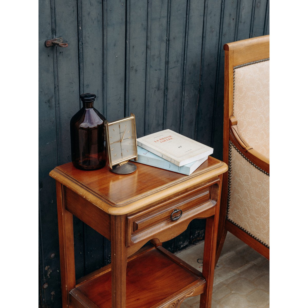 Table de chevet en bois Odile N°502 - Bon état bois, DEBONGOUT