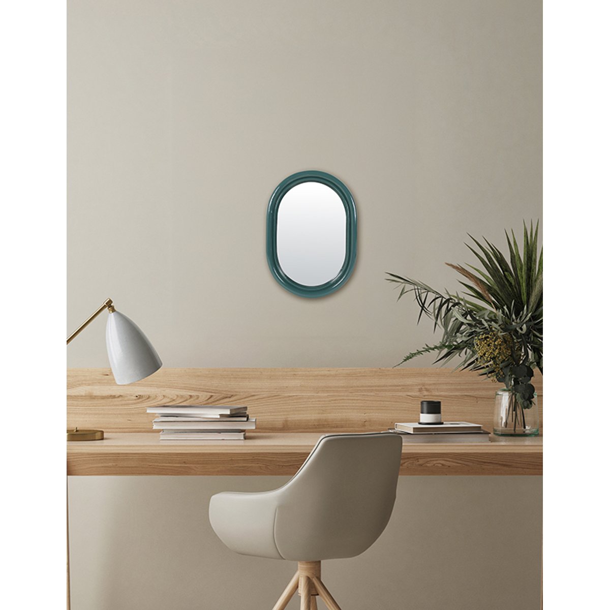 Miroir color oblong 15,8x22cm bleu, EMDE