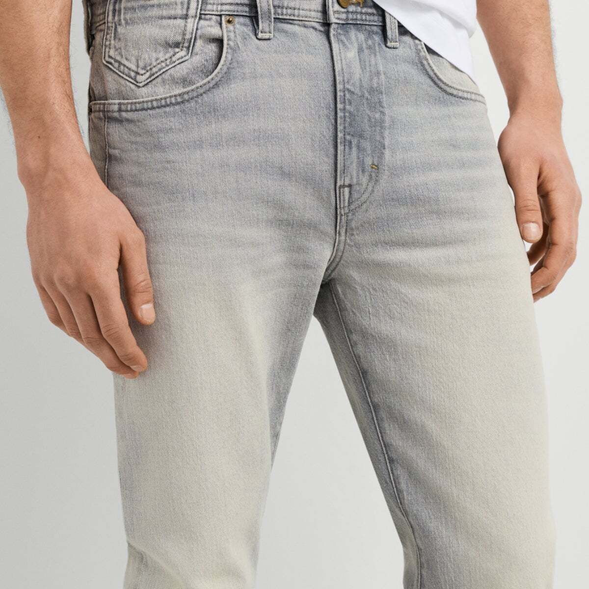 Pipe - Jean Coupe Slim, Taille Normale gris vintage, PEPE JEANS