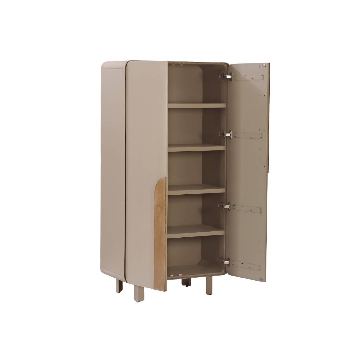 Armoire en bois de manguier KEZIA gris, MADE IN MEUBLES