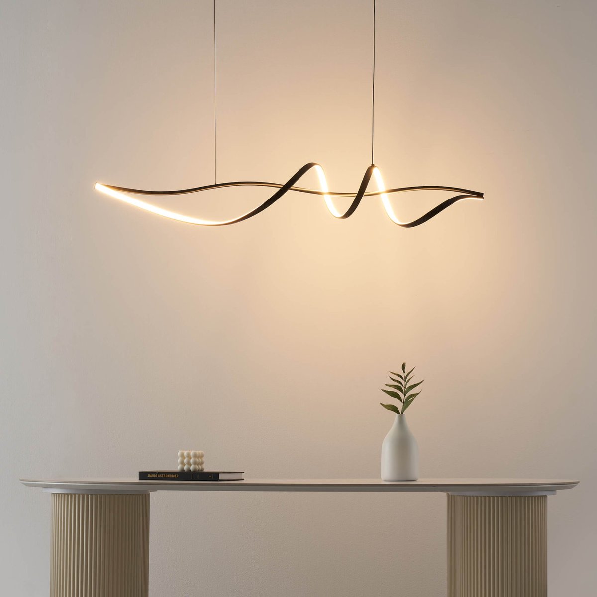 Suspension moderne en spirale - LYBELLA noir, KOSILUM