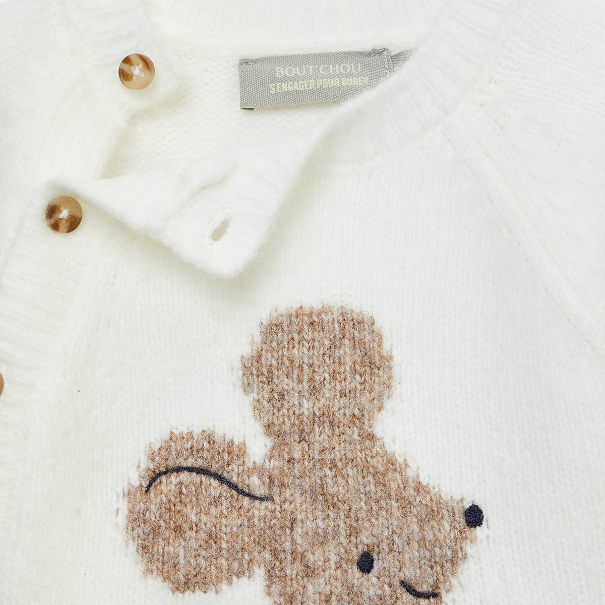 Pull intarsia imprimé naturel, BOUT'CHOU