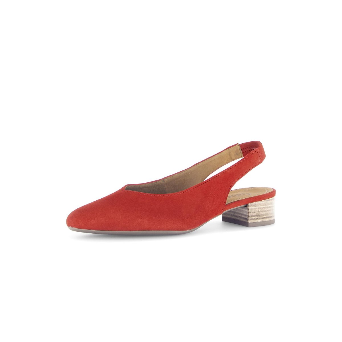 Escarpins en cuir à talon décroché rouge, GABOR