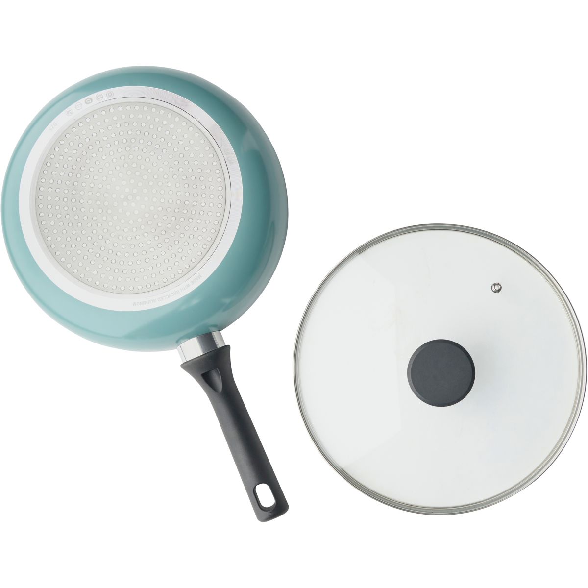 Sauteuse 28cm avec couvercle vert couleur unique, ESSENTIEL B