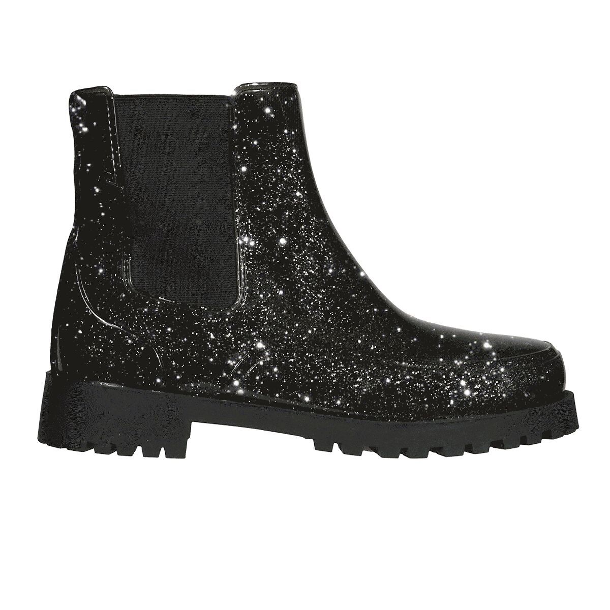 Doce Glitter Rain Boots shimmering black, CACATOES
