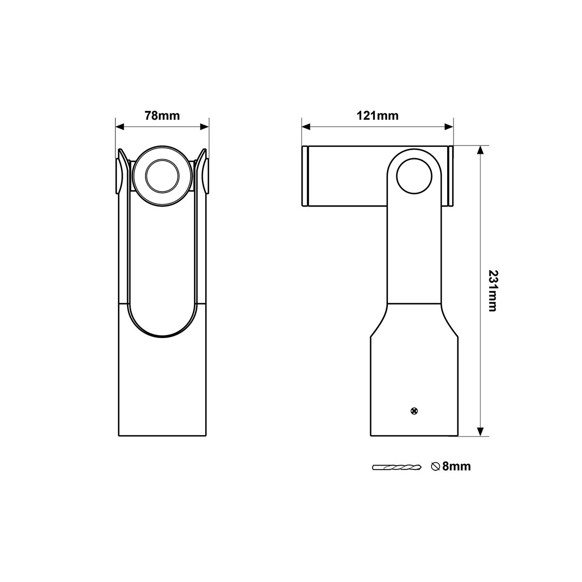 Borne LED 1200 lumens, SICILE rouge, INSPIRE