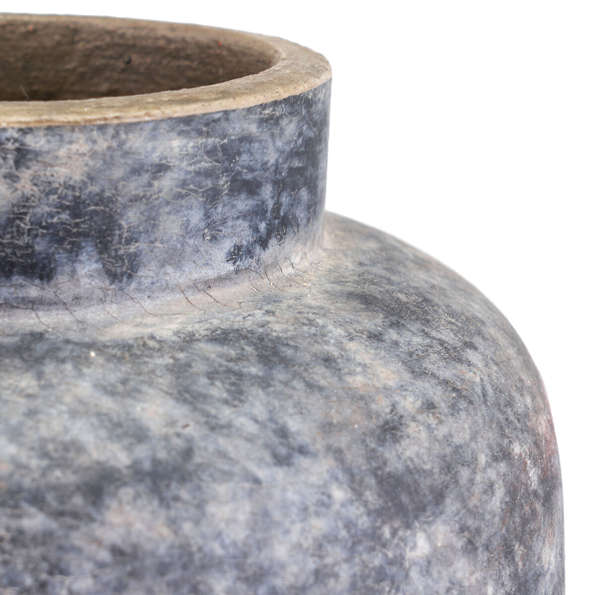 Volcanic Effect Stoneware Vase in Grey grey, ÉDITÉ