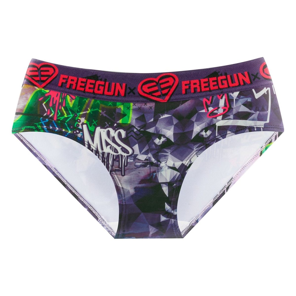 Lot De 4 Culottes Microfibre rose/violet/turquoise/noir/beige, FREEGUN