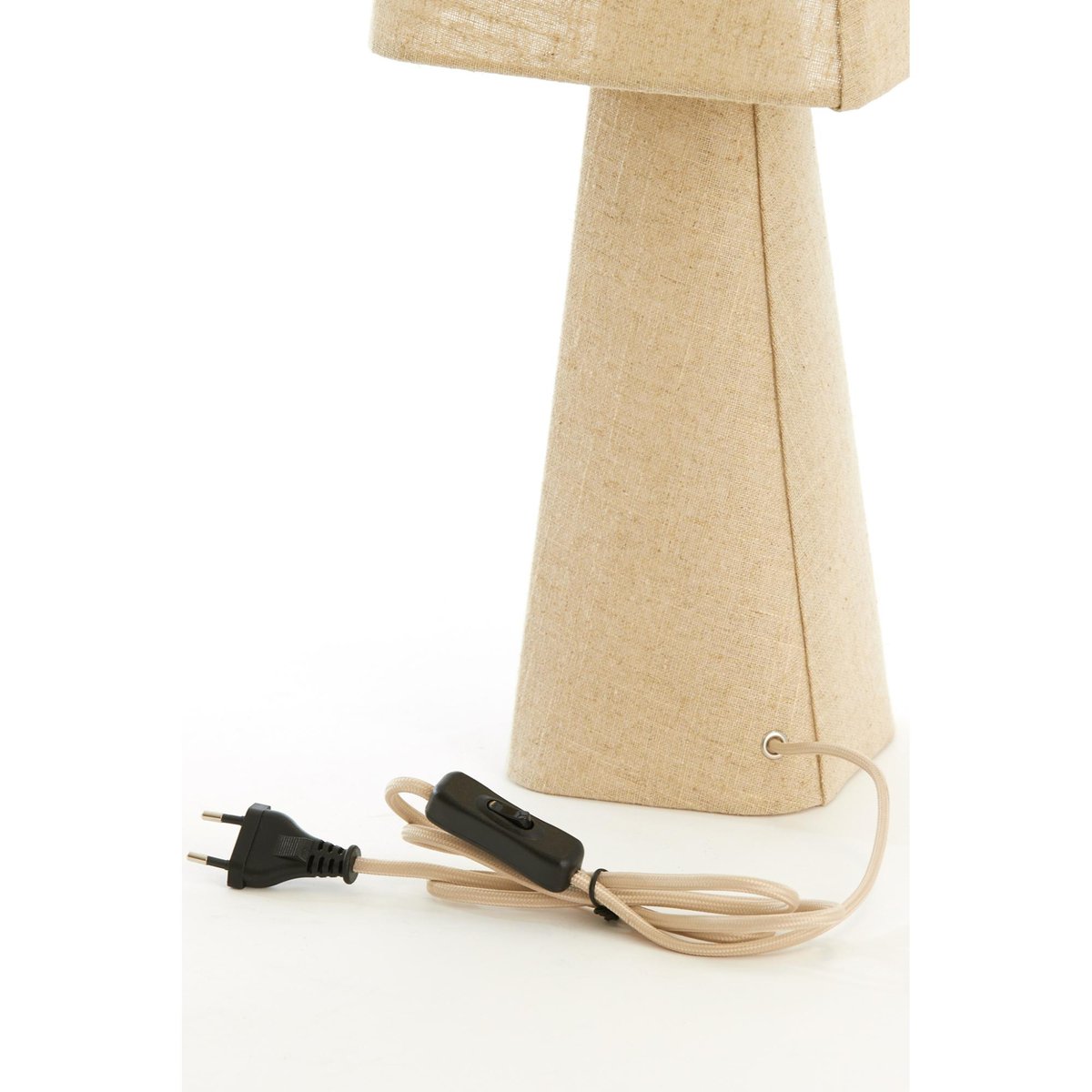 Lampe À Poser Textiles MIKKO naturel, LIGHT & LIVING