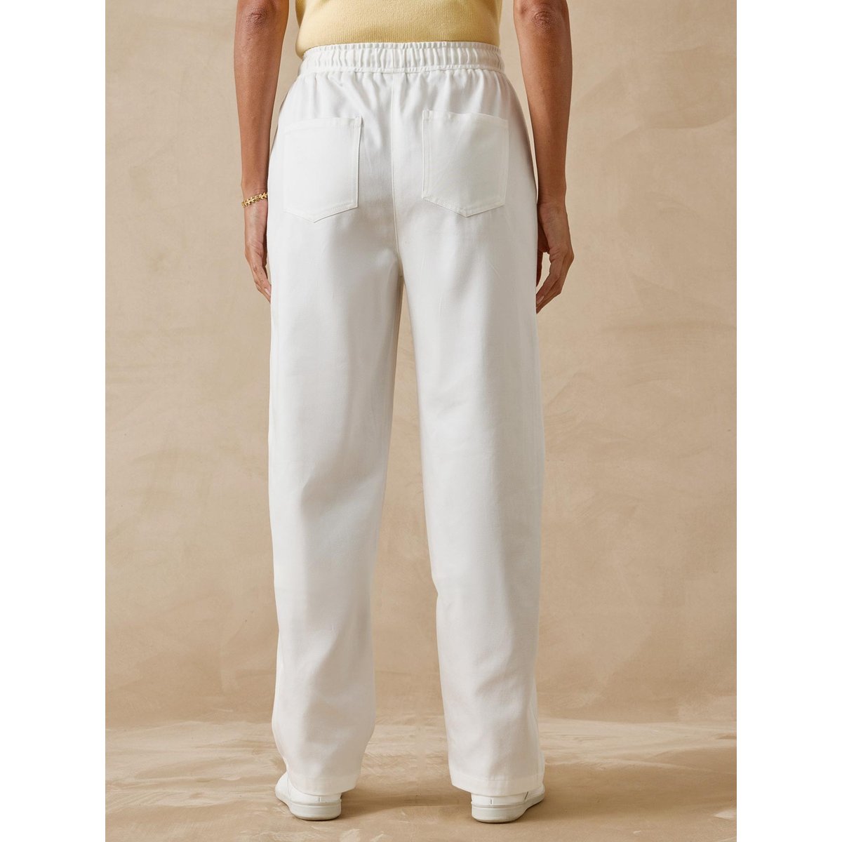 Pantalon élastiqué cargo blanc, DAXON
