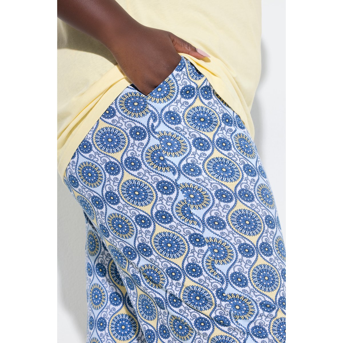 Pyjama 3 pièces jaune pâle, ULLA POPKEN