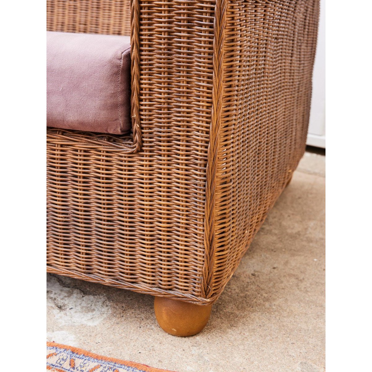 Canapé en rotin vintage Jacques N°143 - Bon état marron, DEBONGOUT