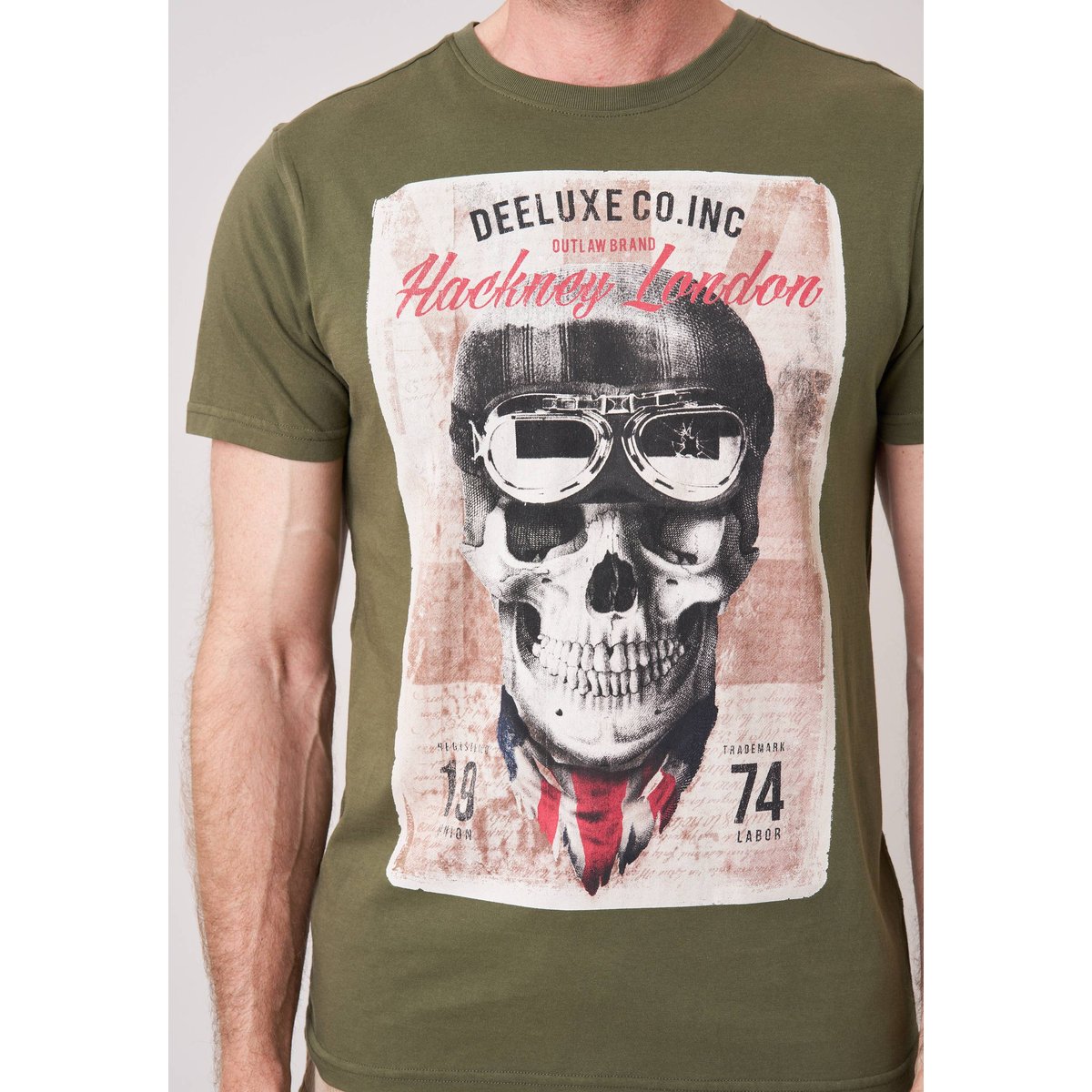 T-shirt homme en coton CLEM khaki, DEELUXE