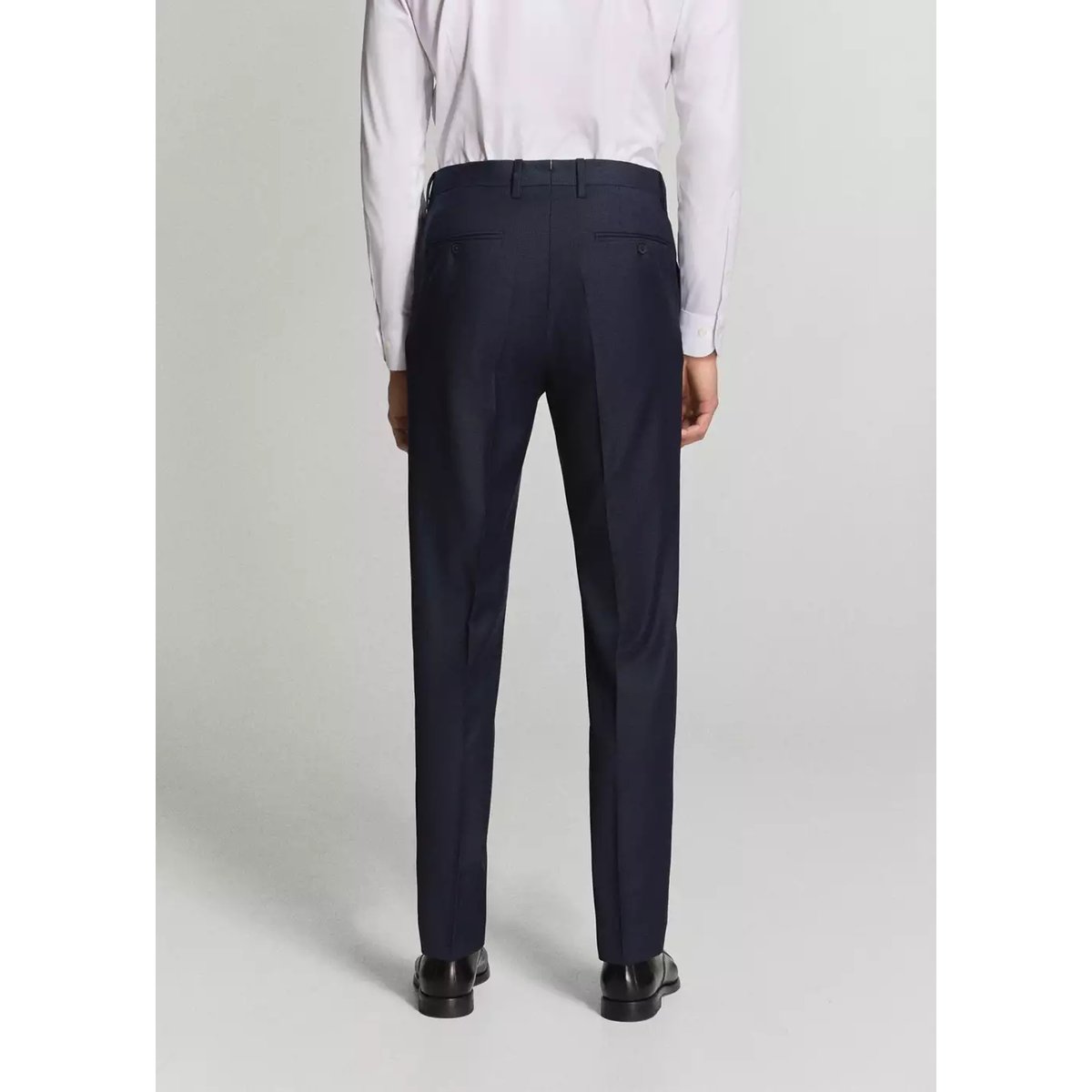 Pantalon costume Turín 100 % laine bleu marine foncé, MANGO MAN