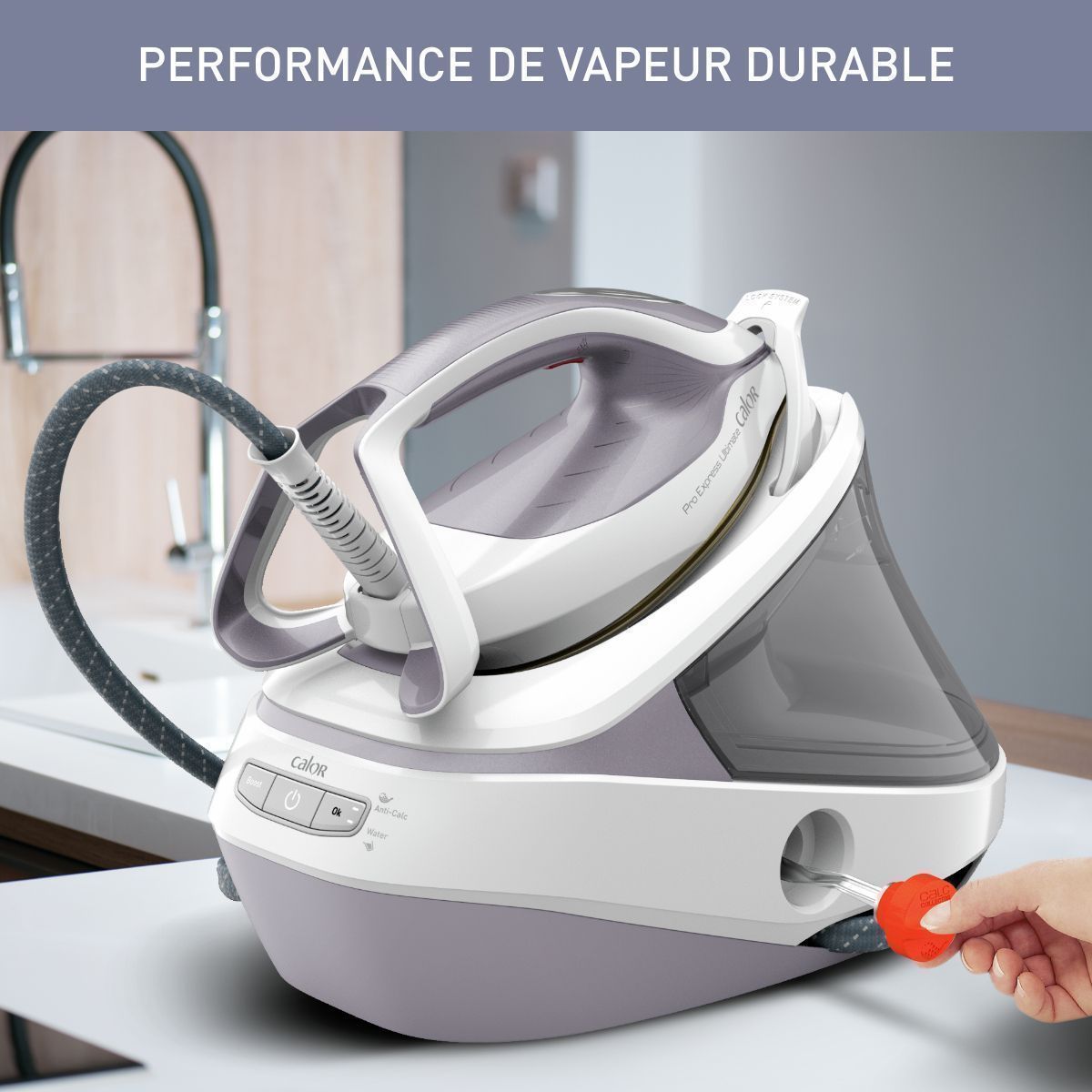 Centrale vapeur GV9713C0 Pro Express Ultimate 2 blanc et violet, CALOR