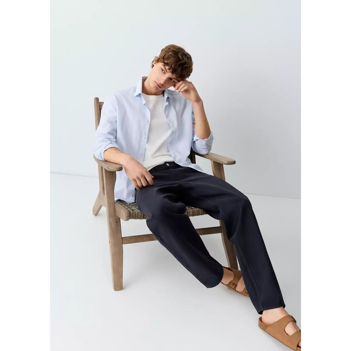 Jean regular-fit bleu marine, MANGO TEEN