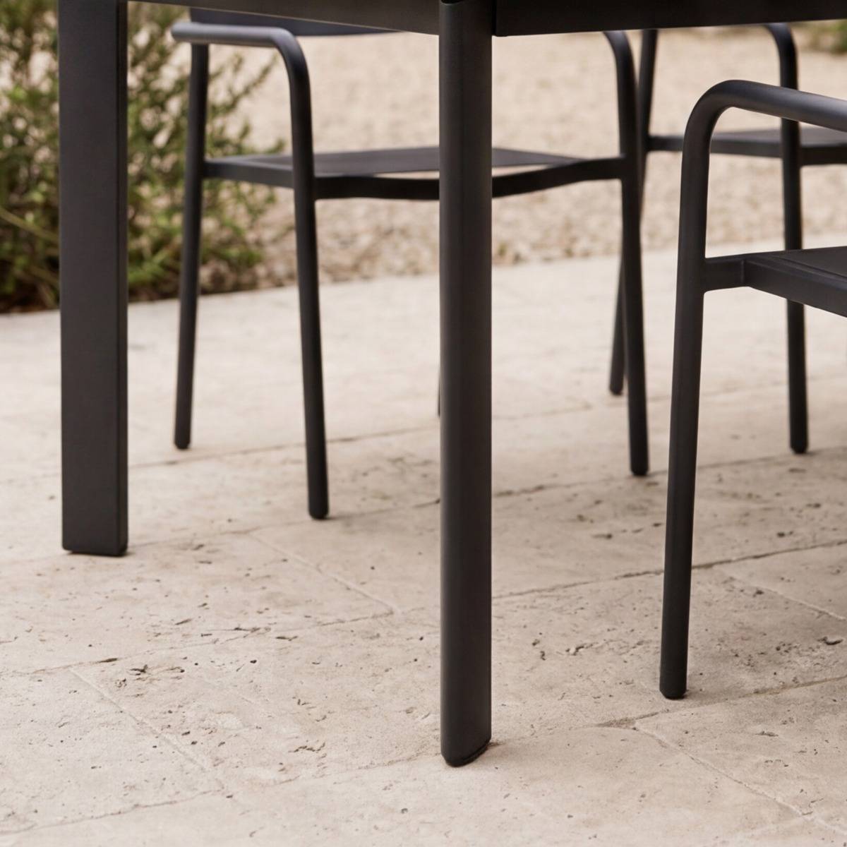 Table de jardin en aluminium KAÏA gris, MADE IN MEUBLES