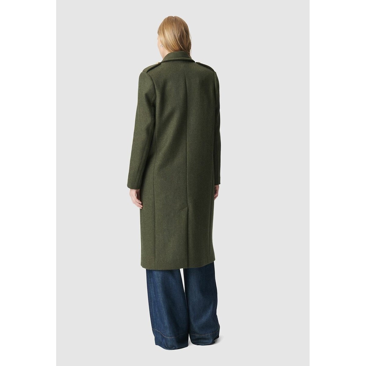 Long Military Coat dark khaki, IKKS