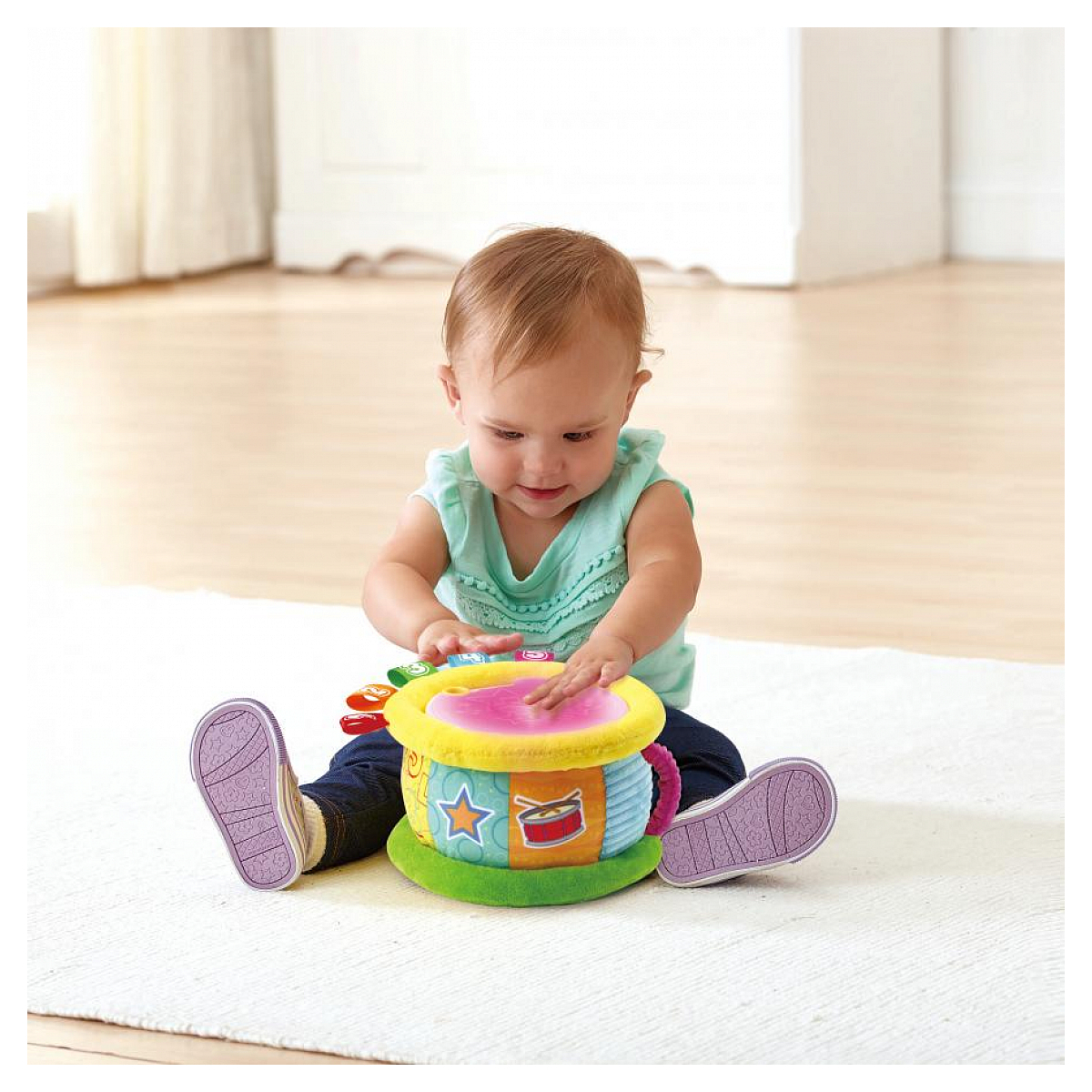 Tambour lumi magique en tissus couleur unique, VTECH