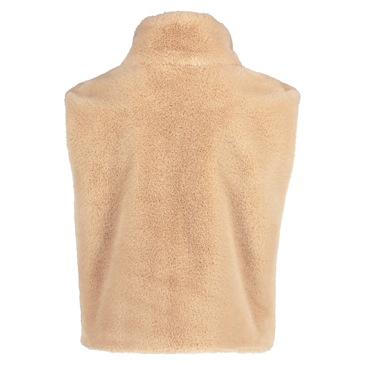 Veste sans manches en peluche à fermeture zippée beige, BETTY BARCLAY