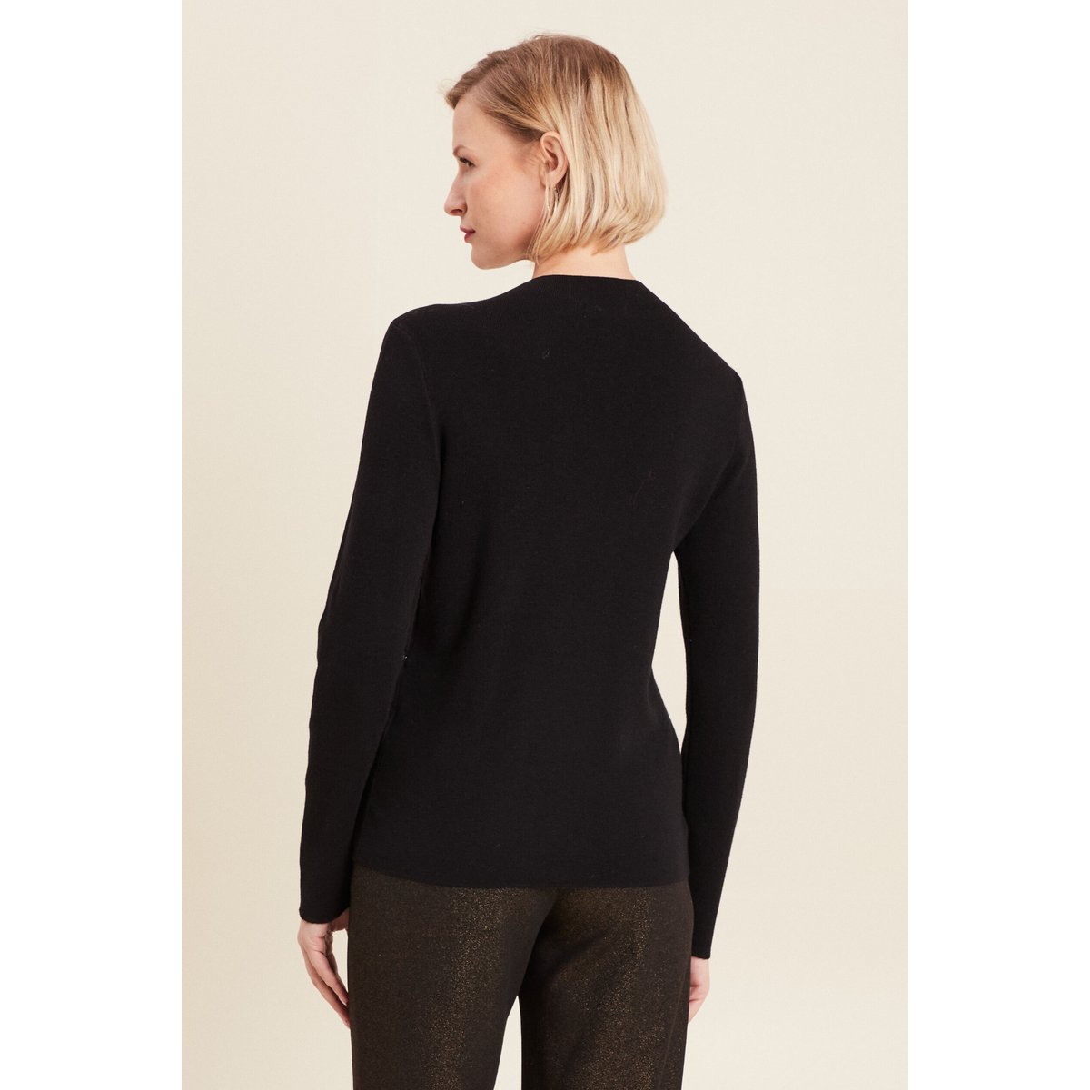 Pull manches longues strass noir, BREAL