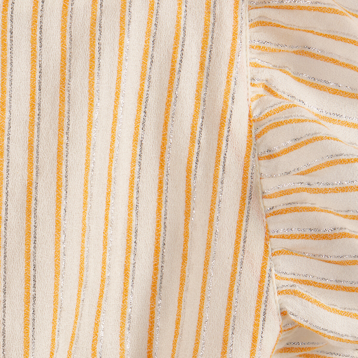 Robe sans manches rayée, avec volants rayé jaune, LA REDOUTE COLLECTIONS
