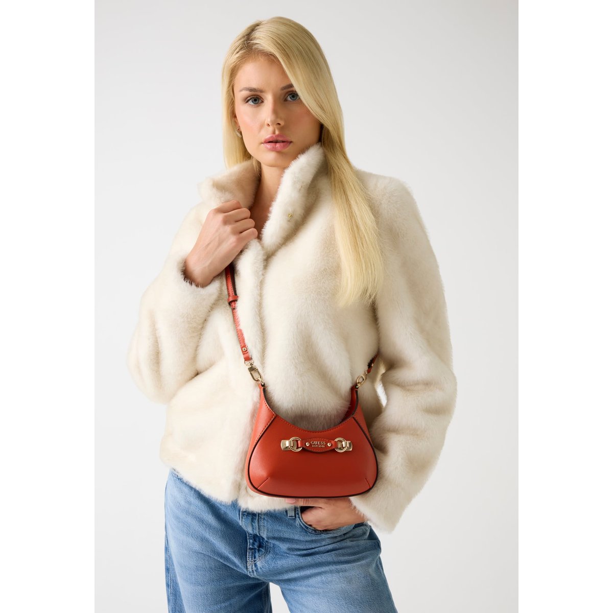 Sac D’épaule Mimina rouge, GUESS