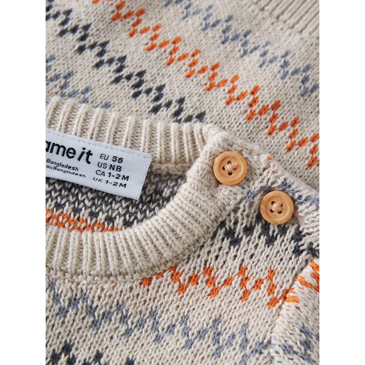 Pull En Maille blanc - peyote melange1, NAME IT