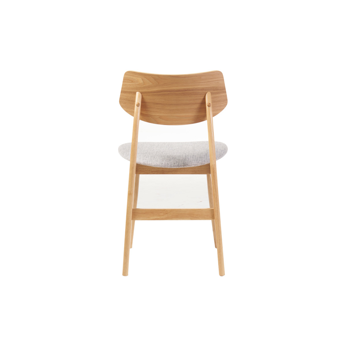 Chaises scandinaves en bois (lot de 2) ELION gris clair, MILIBOO