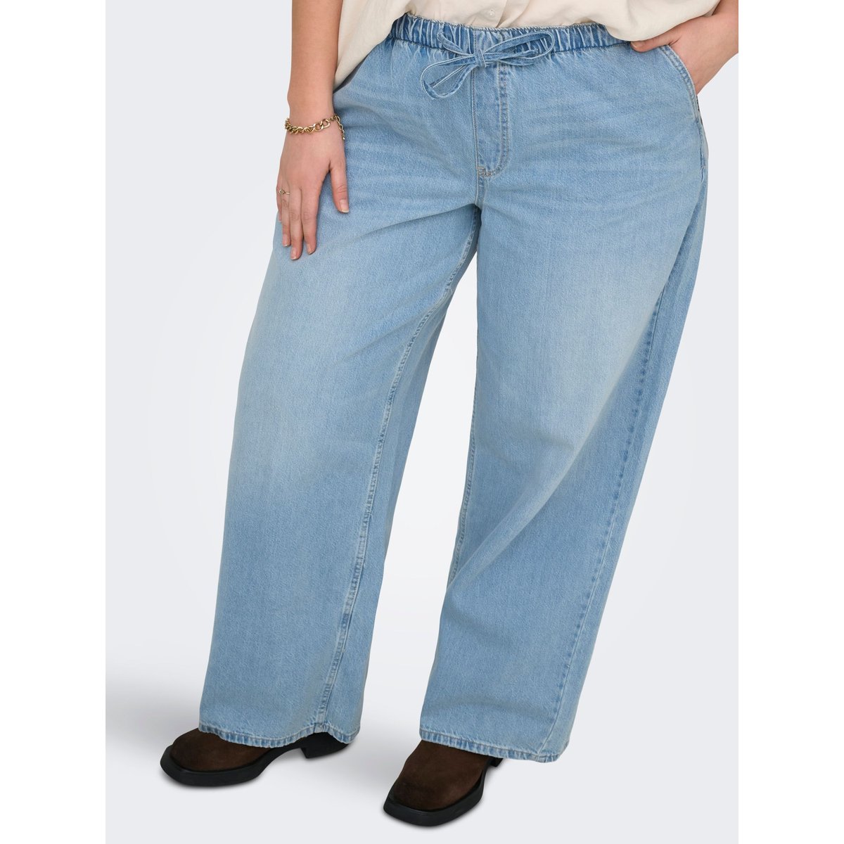 Jean À Jambe Large light blue denim, ONLY CARMAKOMA