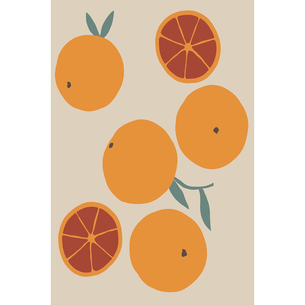 Tableau orange fraiche tableau alu dibond, HEXOA