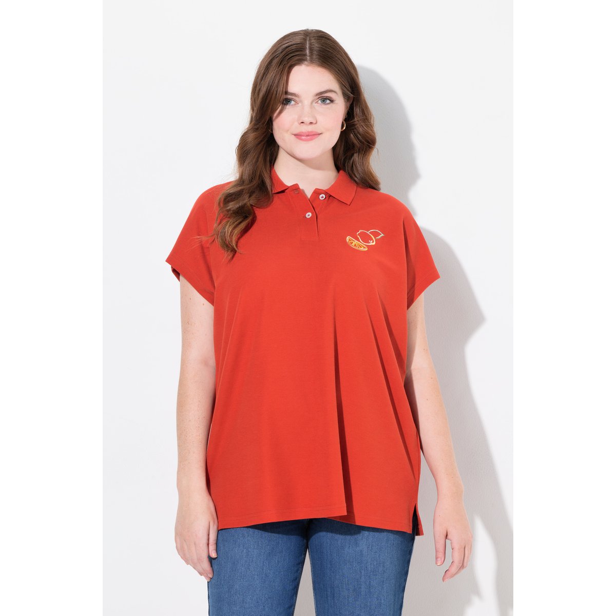 Polo, Broderie, Col Polo, Manches Courtes argile cuite, ULLA POPKEN