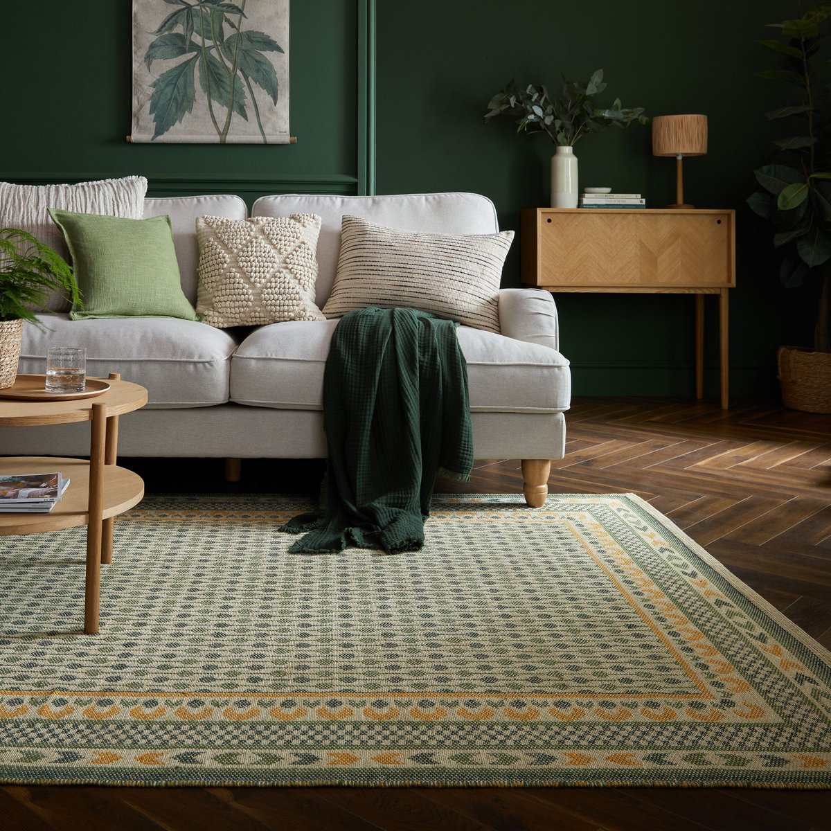Tapis en jute MARA vert, FLAIR RUGS
