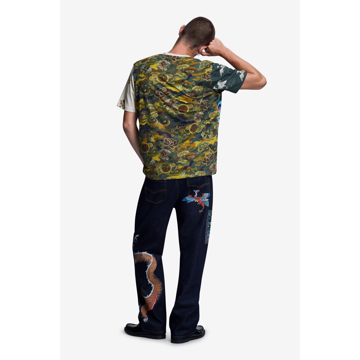 T-shirt imprimé gris, DESIGUAL
