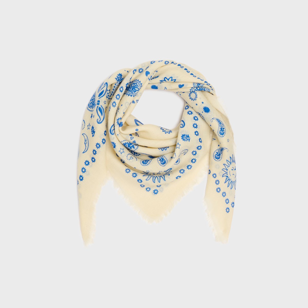 Foulard en laine LOUISE ivoire, BILLYBELT