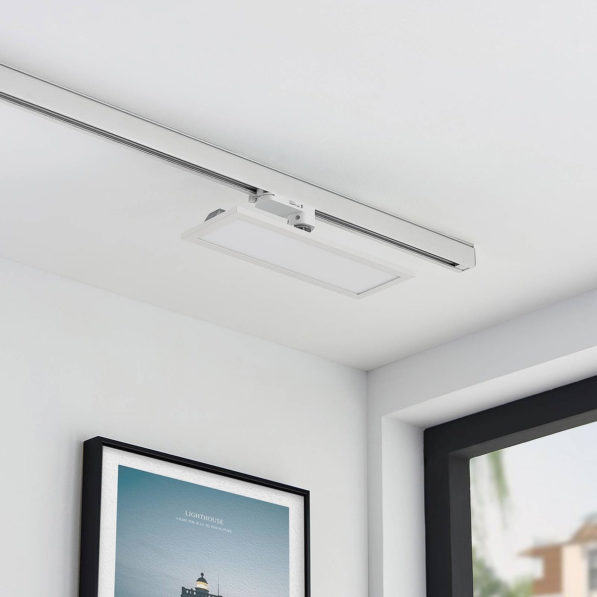 Projecteur pour rail électrique LED, Hairis blanc (ral 9010), ARCCHIO