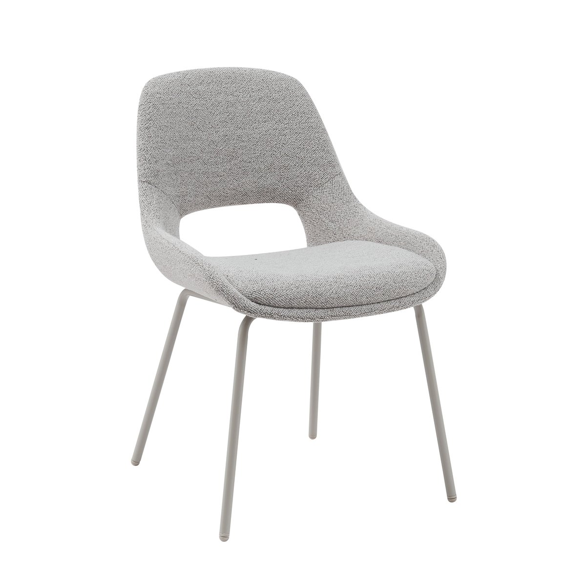 Chaise repas tissu marron marron clair, ZAGO