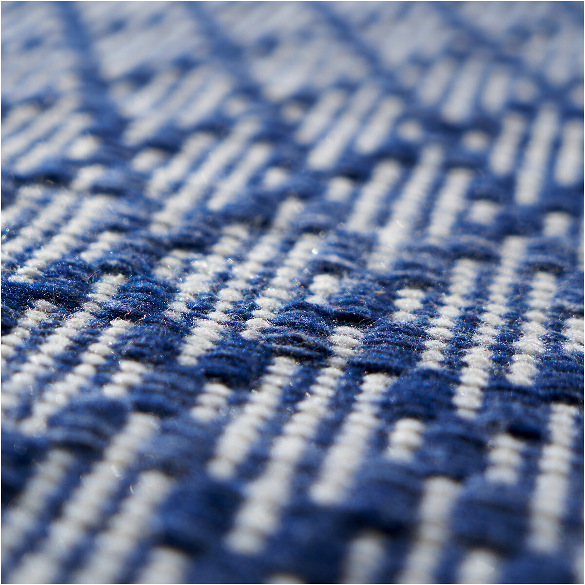 Ikat Design Indoor/Outdoor Rug denim blue/white, SO'HOME