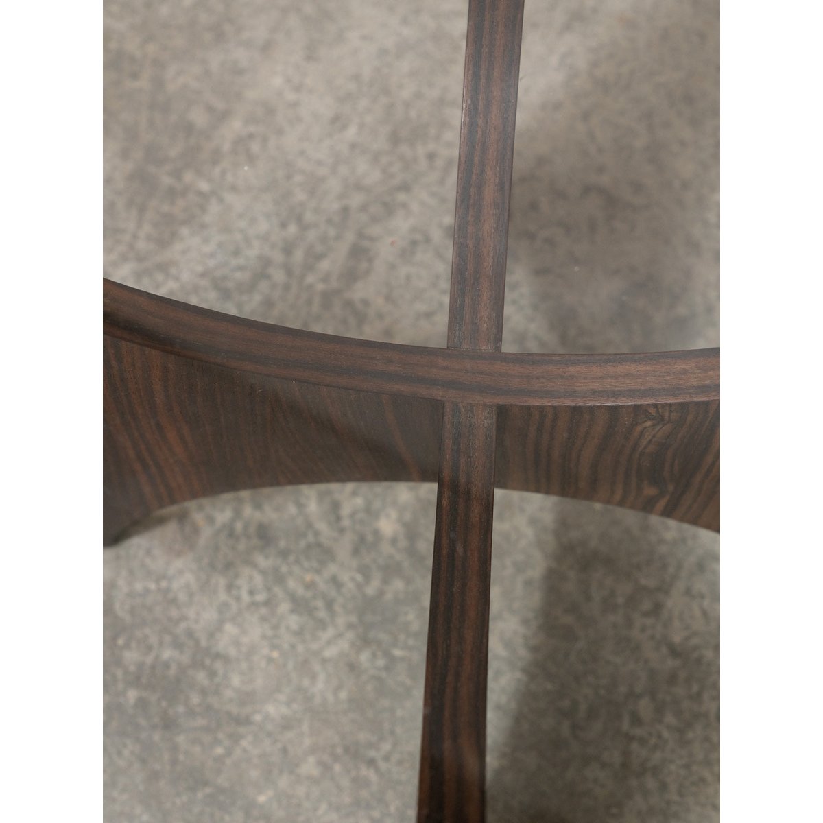 Table basse en verre et palissandre Donna N°1070 - Bon état bois foncé, DEBONGOUT