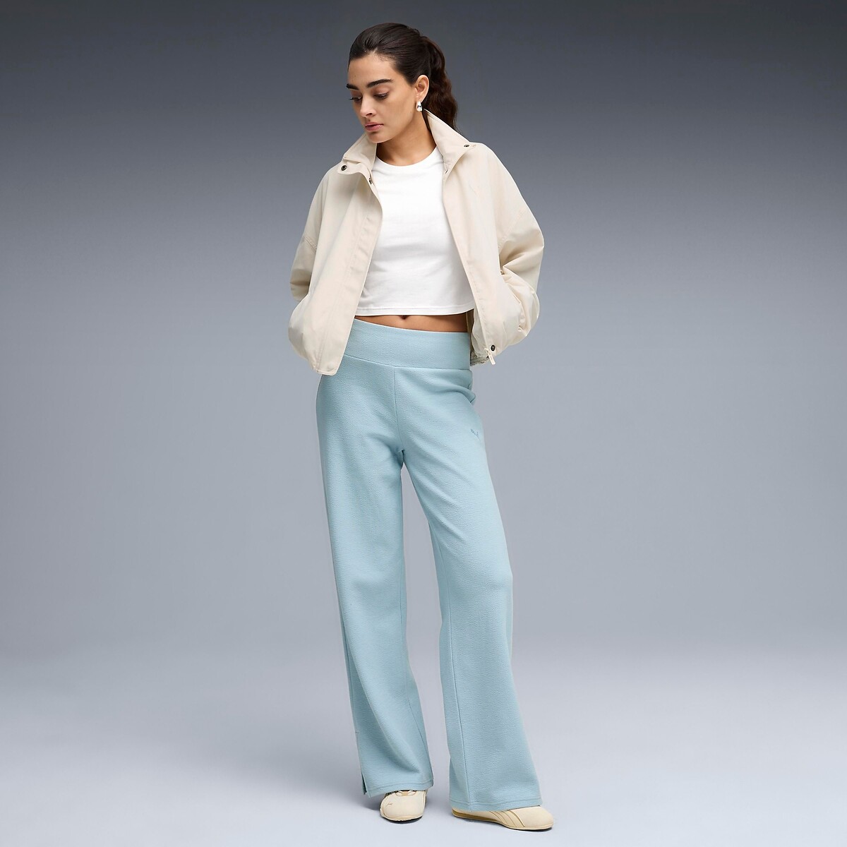 Pantalon large ESSENTIAL ELEVATED bleu ciel, PUMA