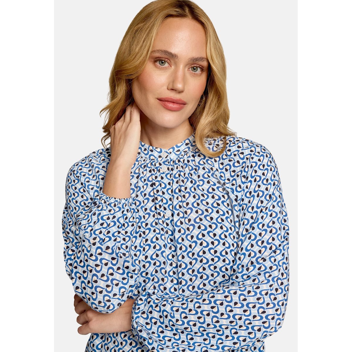 Blouse mit grafischem print creamblue, ZERO