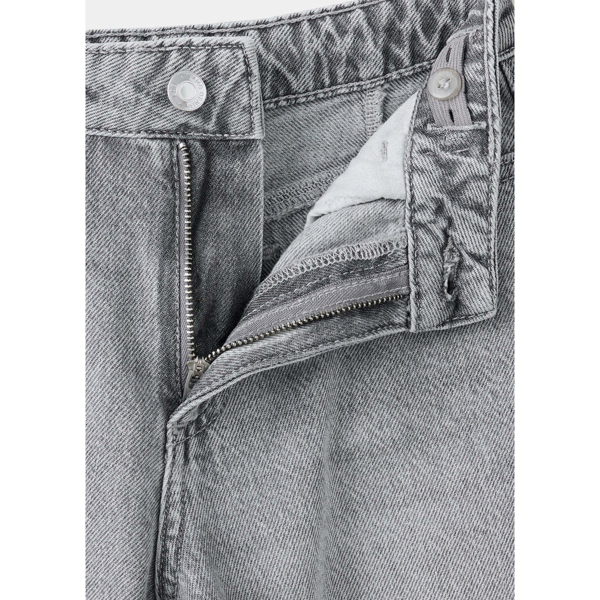 Jean style jupe-culotte clouté gris denim, MANGO KIDS