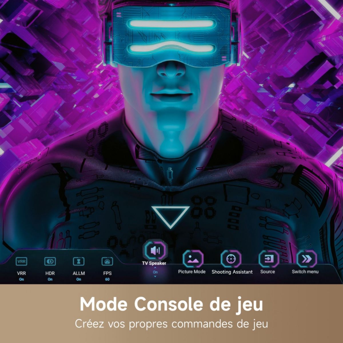 TV QLED 75Q100 (2026) 75" (190 cm) couleur unique, DREAME