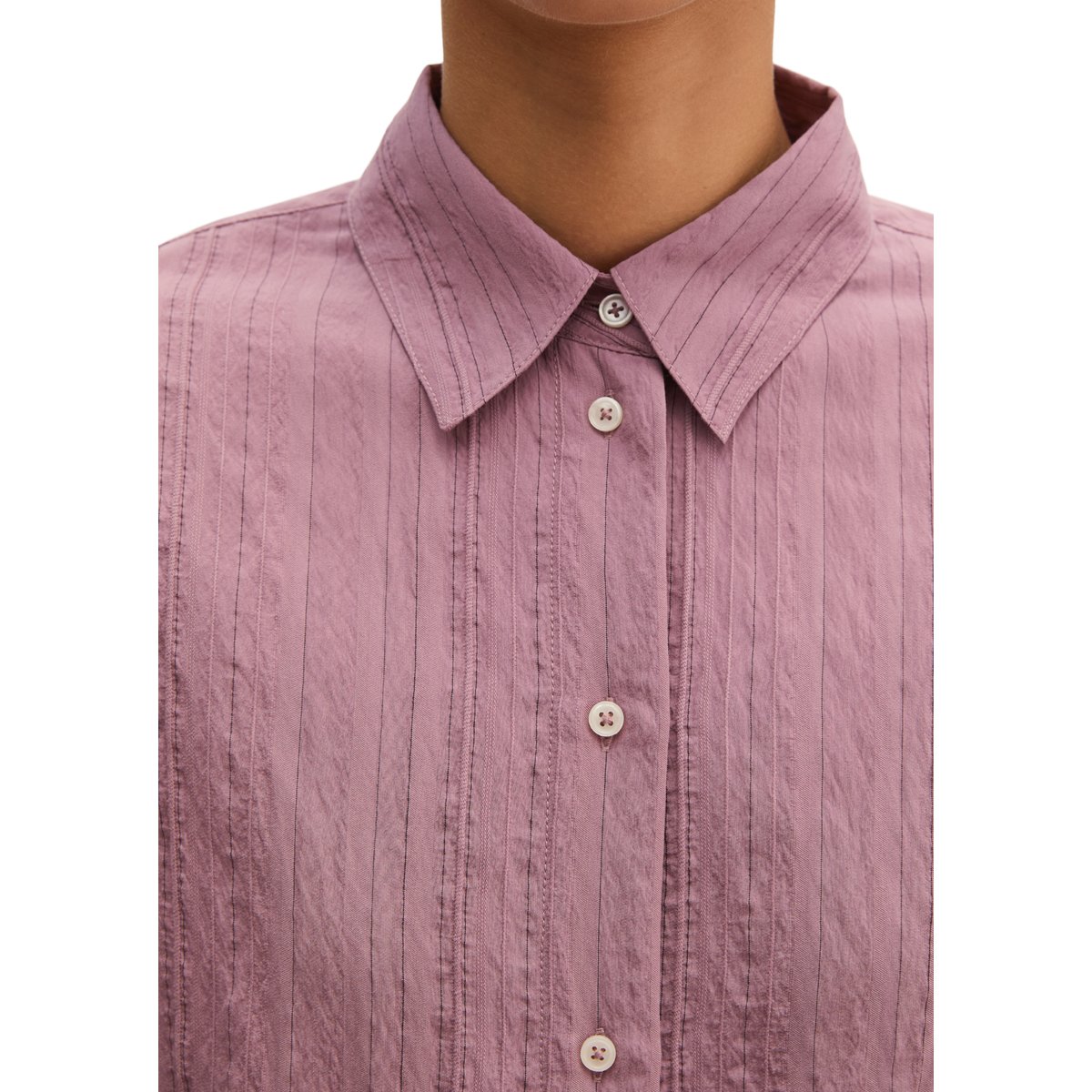 Chemisier froissé, coupe décontractée en  LENZING™ ECOVERO™ rose bonbon, MARC O'POLO
